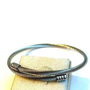 Titanium Steel Cable Adjustable Bracelet